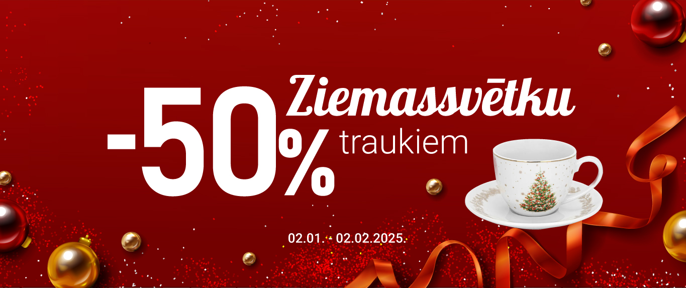 Ziemassvētku traukiem -50%