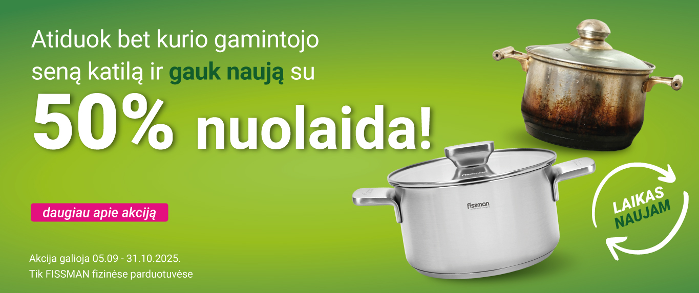 Maini veco pret 50% atlaidi jaunam!