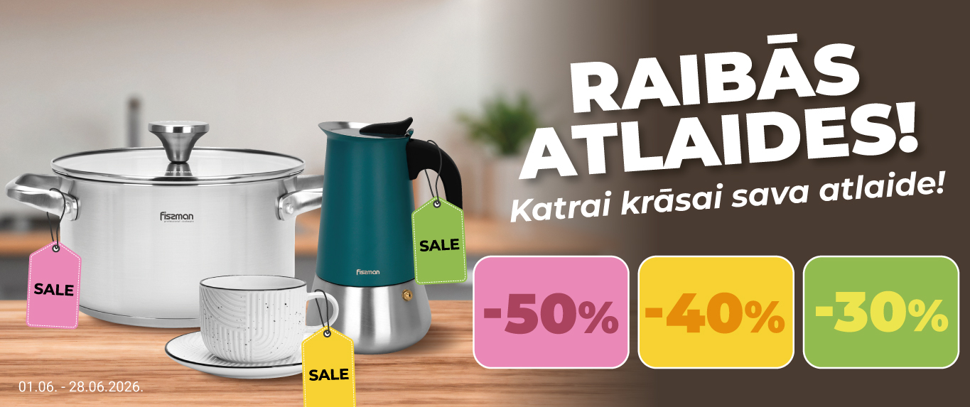 Raibās atlaides!