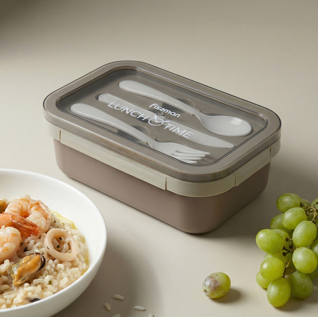 2-compartment lunch box 800 ml / 20.5 × 13.5 × 7.8 cm (plastic)