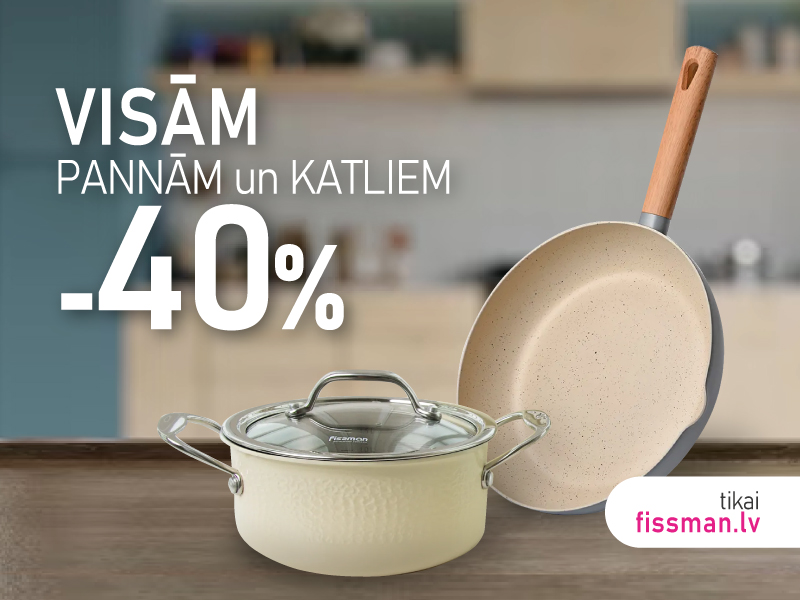 Tikai tiešsaistē - Visām pannām un katliem -40% atlaide!