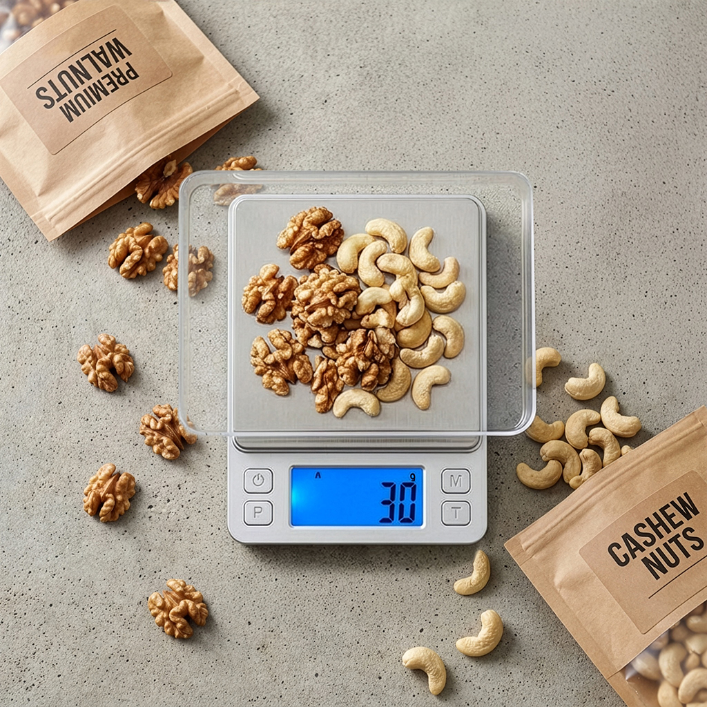 Digital kitchen scale 14×10.5×1.7 cm with two additional trays, art. 10321