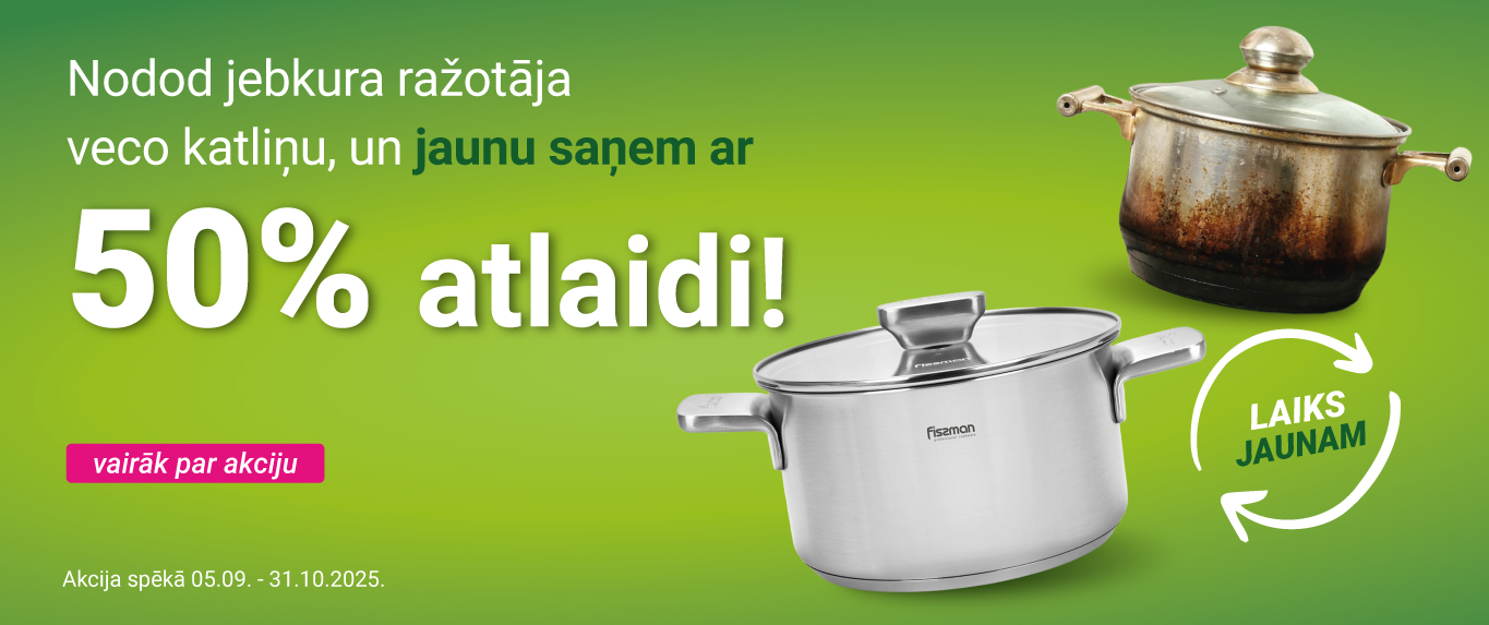 Maini veco pret 50% atlaidi jaunam!