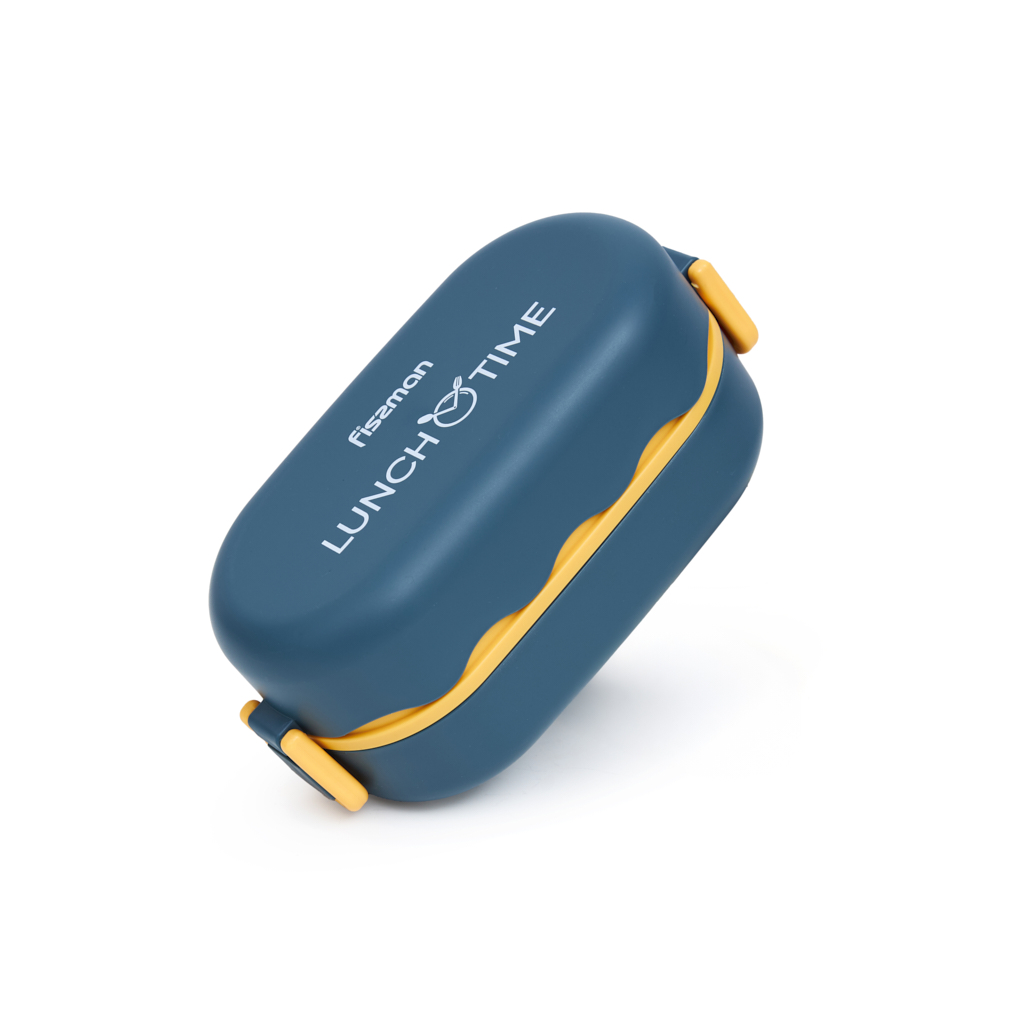 Pusdienu kaste divu nodalījumu 19x9x8 cm 800 ml, zaļa (plastmasa)