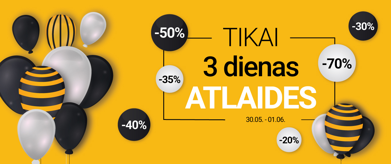 Atlaides - tikai 3 dienas!