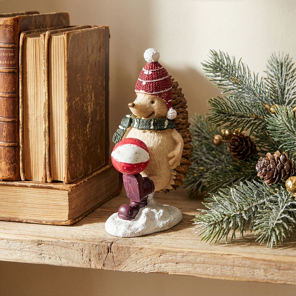 Figūrėlė "Ežiukas su kamuoliu" 6,5x4,5x10 cm