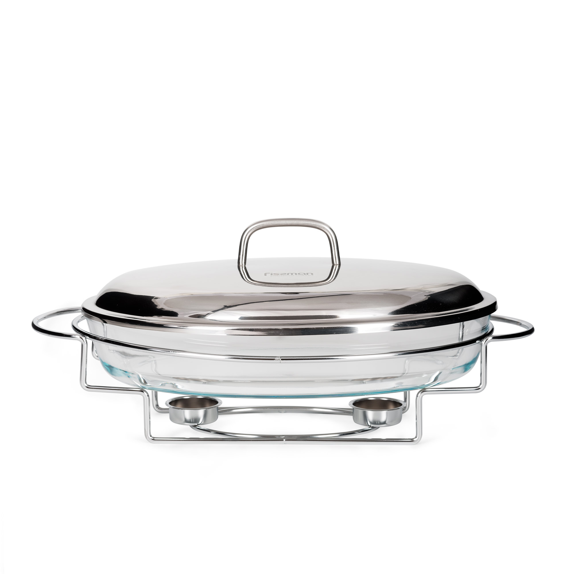 Oval chafing dish 42x25x19 cm / 3.0 LTR (heat resistant glass)