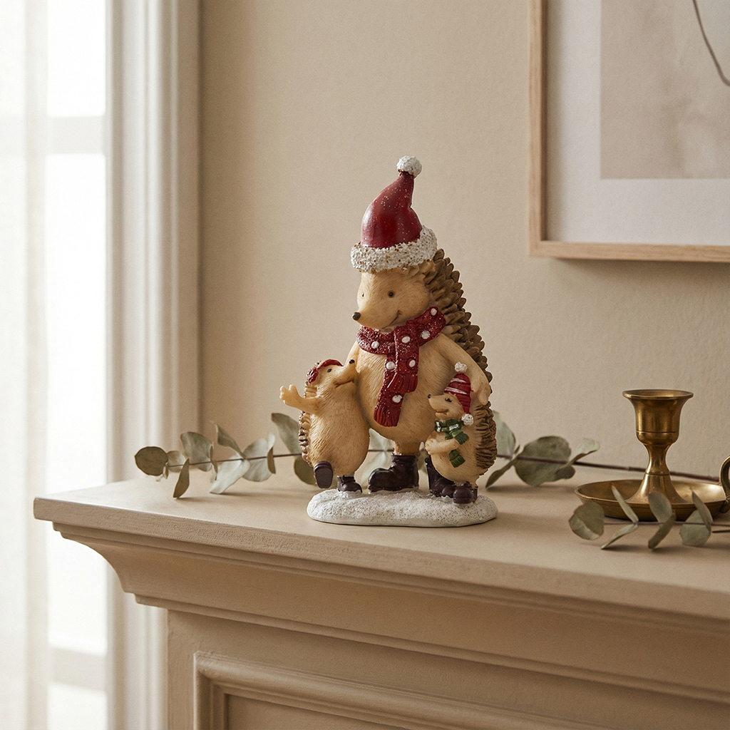 Figurine "Hedgehog family" 6х5,5х10,5 cm (polyresin)