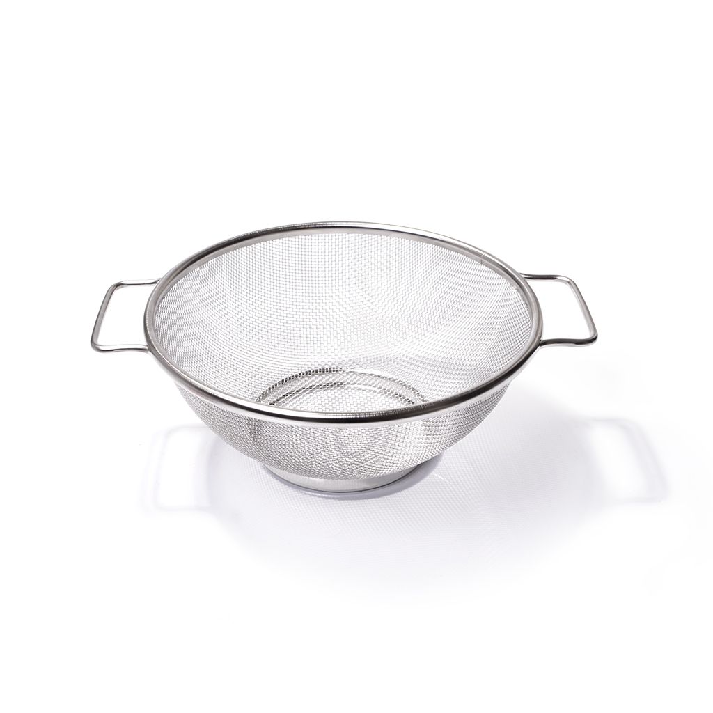 Koštuvas 22cm tinklelis su dviem rankenėlėmis (nerūdijantis plienas)