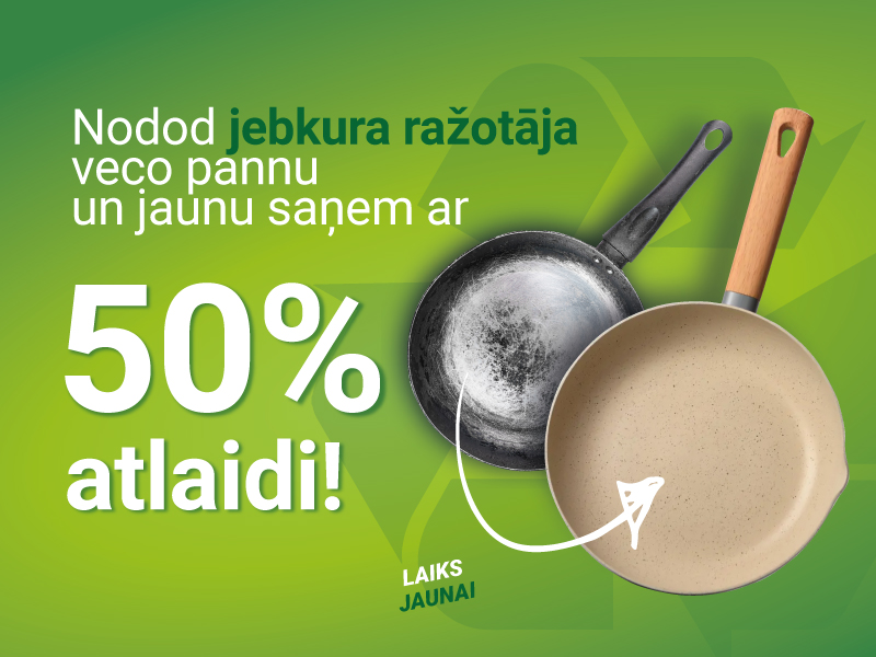 Nododiet nolietotas pannas un katlus — saņemiet 50% atlaidi jauniem Fissman veikalos.