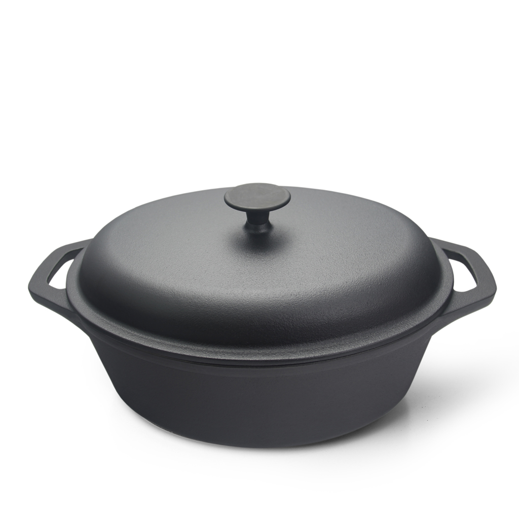 Cast iron duck pot with lid 6 l