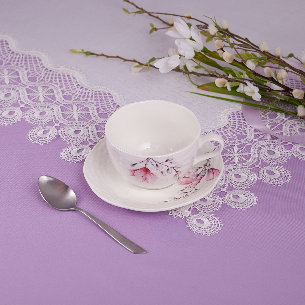 Сup MAGNOLIA 280 ml with saucer (new bone china)