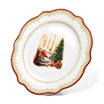A plate with a christmas tree and presents AI-generated content may be incorrect.