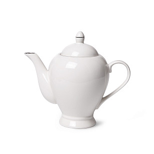 Teapot ALEKSA 1100 ml color white (porcelain)