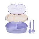 Ланч-бокс с 3 отделениями 850 мл / 21,5 × 14,5 × 7 см (пластик)