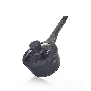 Saucepan PRESTIGE 16x8.5 cm / 1.4 LTR with glass lid and induction bottom (aluminium with non-stick coating)