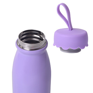 Double wall vacuum bottle Rabbit 450 ml (stainless steel), light violet