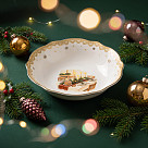 Dubuo CHRISTMAS EVE 15,5x5 cm, aukso spalvos (naujasis kaulinis porcelianas)