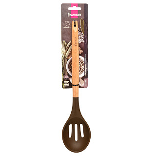 Servēšanas karote ar caurumiem CHEFS TOOLS 32 cm (silikona ar koka rokturi) Servēšanas karote ar caurumiem CHEFS TOOLS 32 cm (silikona ar koka rokturi)
