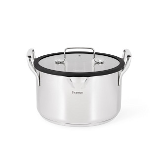 Кастрюля из нержавеющей стали индукционная 4,5 л / 22 см Fabia