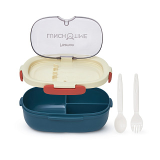 3-compartment lunch box 850 ml / 21.5 × 14.5 × 7 cm (plastic)