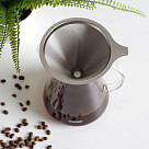 Coffee pot POUR OVER 900 ml with stainless steel filter (borosilicate glass)