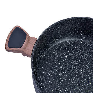 Panna sautešanai DIAMOND GREY 28x7,5 cm / 4,1 l ar stikla vāku (alumīnijs)