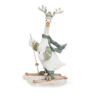 Figurine "Goose on skis" 10х6х16.5 cm (polyresin)