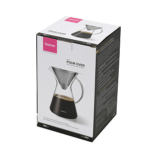 Coffee pot POUR OVER 900 ml with stainless steel filter (borosilicate glass)