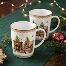 Puodelių rinkinys CHRISTMAS EVE 380 ml, 2 vnt. (plonasis kaulinis porcelianas)