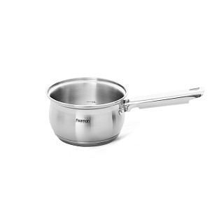 Saucepan FELINA 14x8,5 cm / 1,1 l with glass lid (stainless steel)