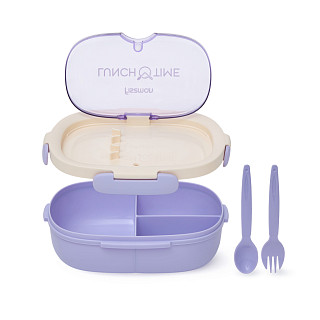 3-compartment lunch box 850 ml / 21.5 × 14.5 × 7 cm (plastic)