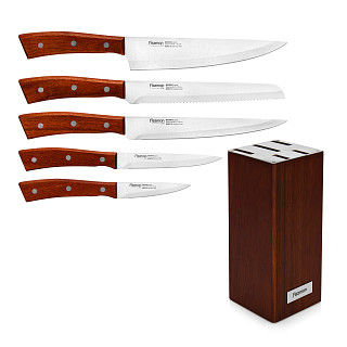 Set of knives in a wooden stand MAXIMUS 6 pr.