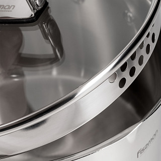 Stockpot ADELIE 20x11.5 cm / 3.5 LTR with glass lid (stainless steel)