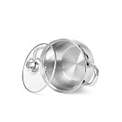 Stockpot PRIME 16x9.5 cm / 1.9 LTR with glass lid (stainless steel)