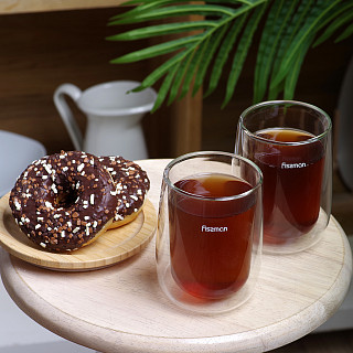 Set of 2 glasses BONBON 350 ml with double walls (borosilicate glass)