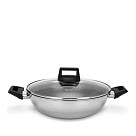 Wok panna IRON CHEF 28x8,5cm / 3,54l (nerūsējošais tērauds ar nepiedegošu pārklājumu)
