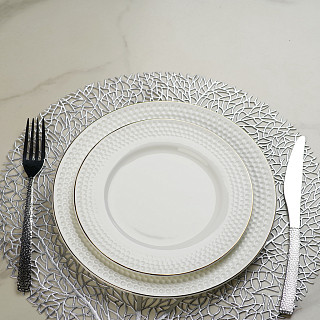 Šķīvju komplekts NOEMI 25 cm x 2 gab. (kaula porcelāns)