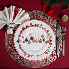 Šķīvis CHRISTMAS BALLS 27 cm (jaunais kaula porcelāns)
