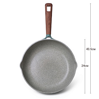 Frying pan FIRENZE 24x6 cm with induction bottom (aluminium with non-stick coating)