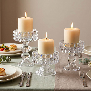 Pillar candle holder 13х19 cm (glass)