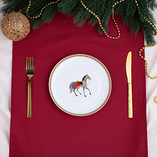 Set of 4 plates HORSE 20 cm (new bone china)