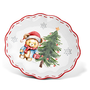 Oval plate 24х20 cm (dolomite)