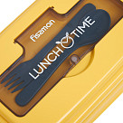 Lunch box with 3 compartments 21.5x15x8 cm / 1100 ml, yellow (plastic), art. 16740