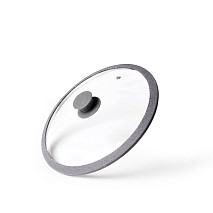 Lid ARCADES 20 cm with GREY marbling silicone rim (glass)