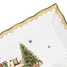 Блюдо CHRISTMAS EVE прямоугольное 28х12,5 см, цвет ЗОЛОТОЙ (фарфор)