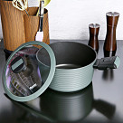 Stockpot BRILLIANT 24x12 cm / 4.5 LTR with detachable handles and glass lid (aluminum with non-stick coating)