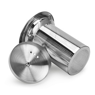 Arbatinukas 600 ml su plieniniu filtru (stiklinis)