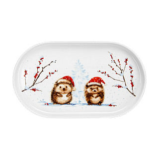 Oval plate 23.5x14 cm HEDGEHOG (new bone china)