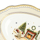 Блюдо CHRISTMAS EVE овальное 35х25 см, цвет ЗОЛОТОЙ (фарфор)